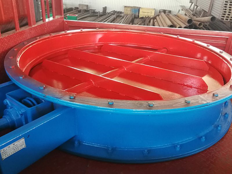 圓形擋板門（直徑250cm）制作完工，驗收合格了